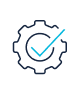 pictogramme en forme de rouage un signe de validation